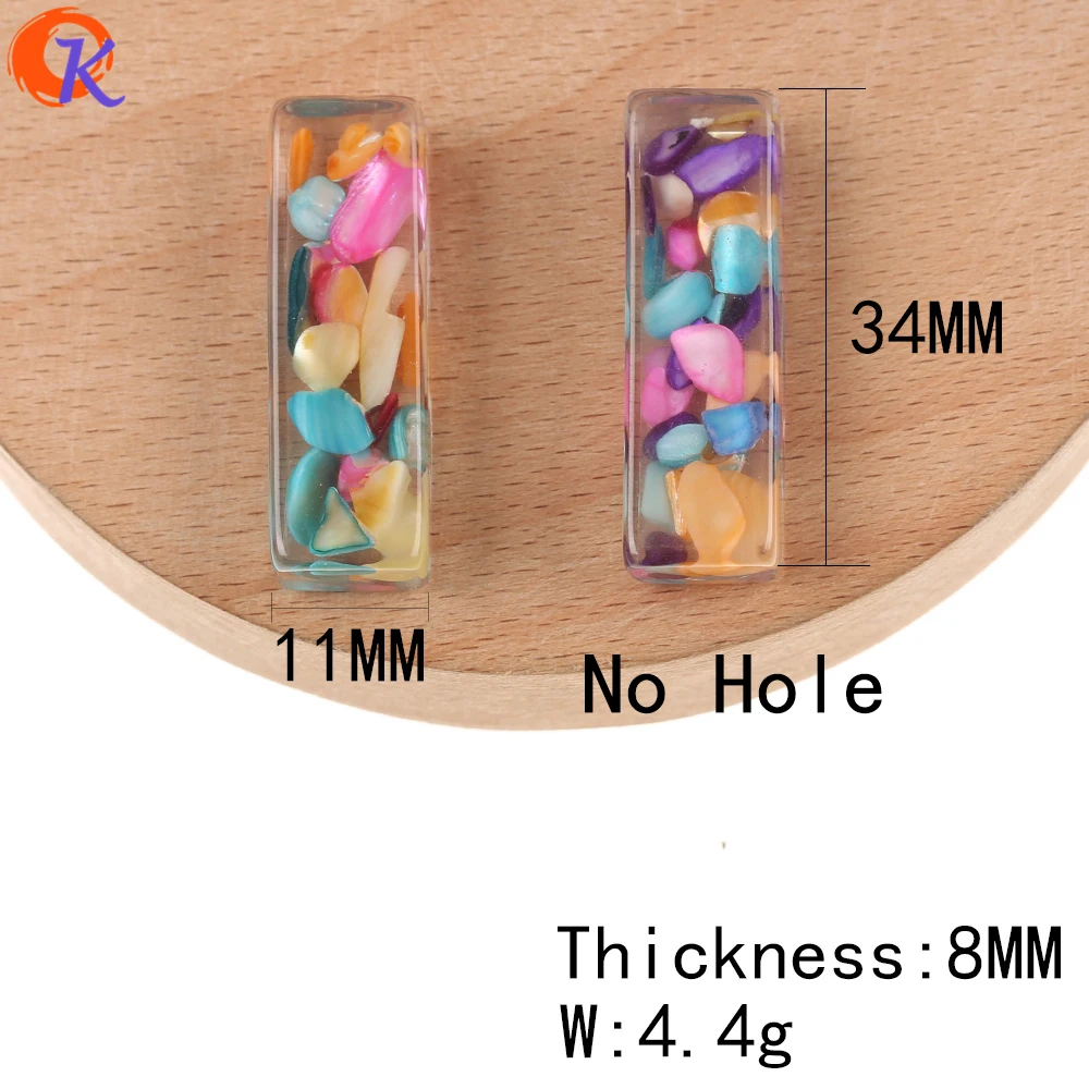 

Cordial Design 50Pcs 11*34MM Jewelry Accessories/Hand Made/Rectangle/DIY Making/Shell In Resin Beads/Earring Findings/Charms