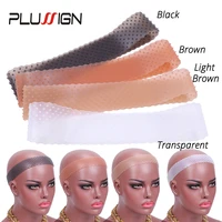plussign seamless silicone wig grip headbands for women hair fix tools gripper strong hold elastic strtchable wig wrap m l size