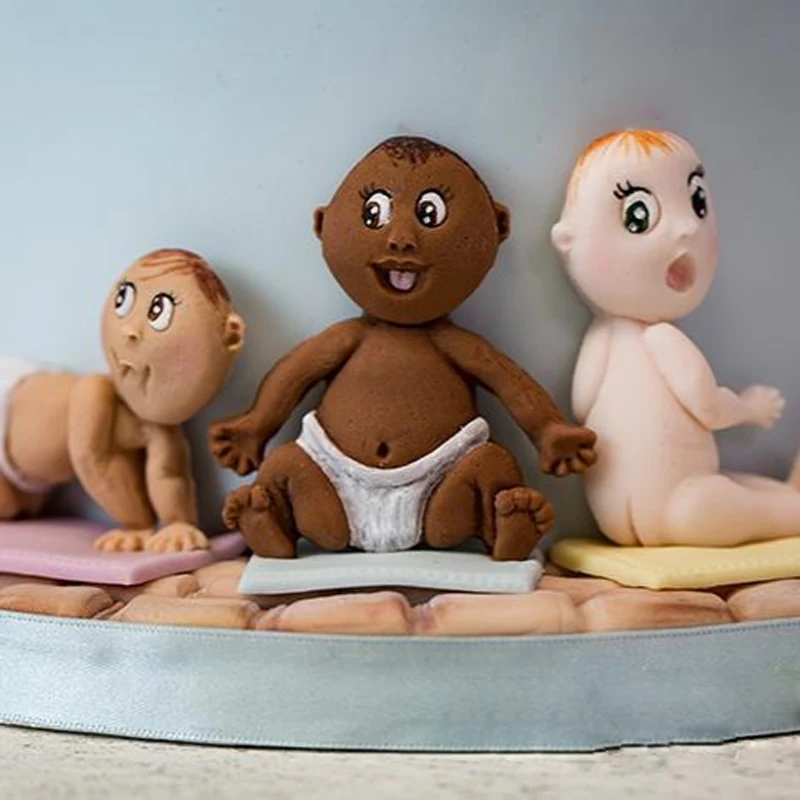 Младенцы помадка торт украшения инструменты, силиконовые формы Sugarcrafts набор для выпечки с шоколадом инструменты для тортов Gumpaste Fimo
