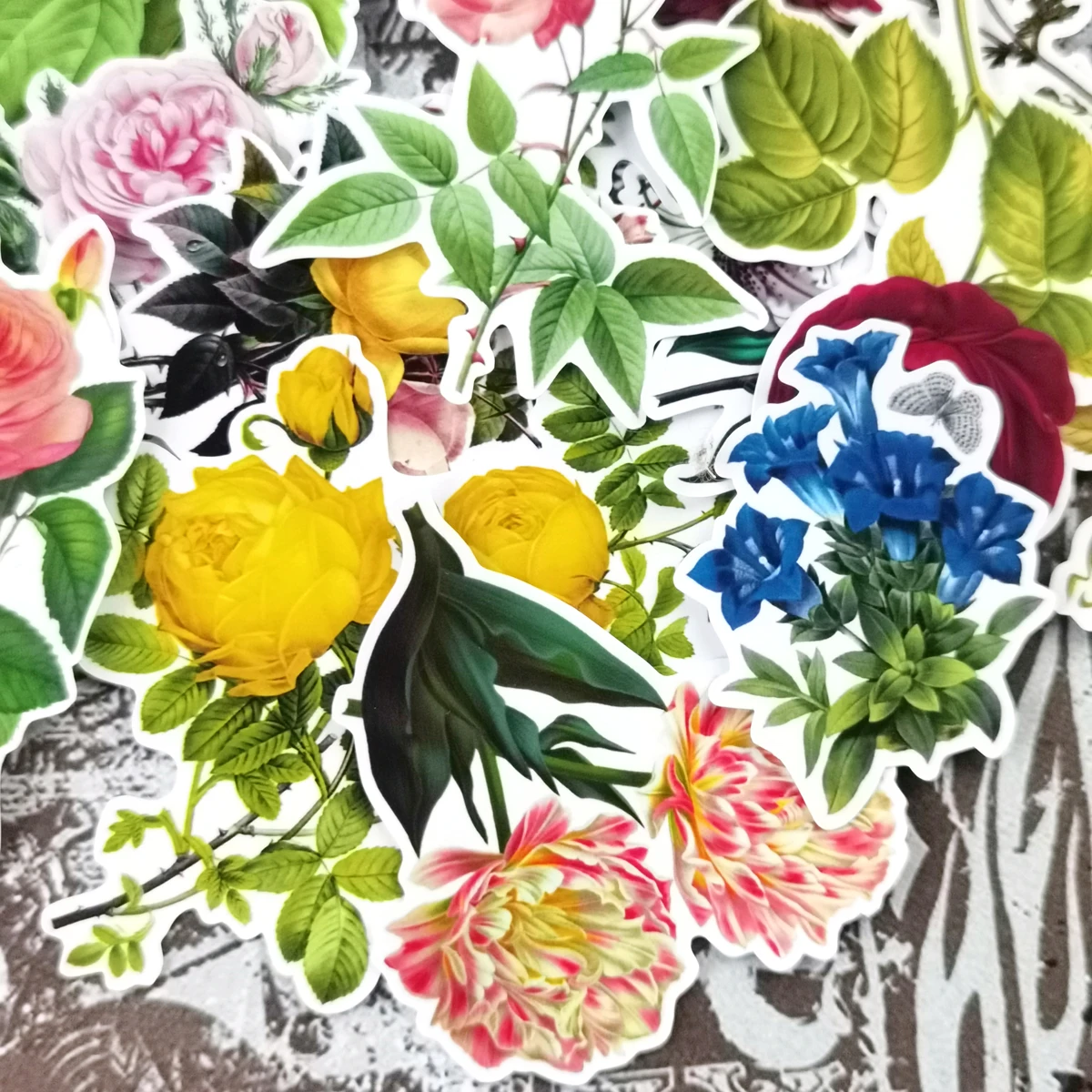 15 шт. стикеры в виде цветов стиле ретро | Канцтовары для офиса и дома