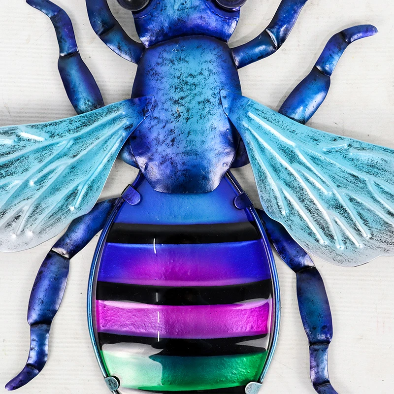 Металлические цветные украшения на стену для дома и сада миниатюрные животные уличные статуи скульптуры