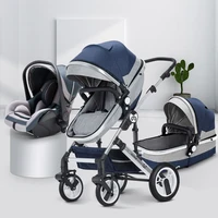 high landscape baby stroller 3 in 1 carriage 2 in 1 car two way kid pram with baby comfort for newborn send mumy bag