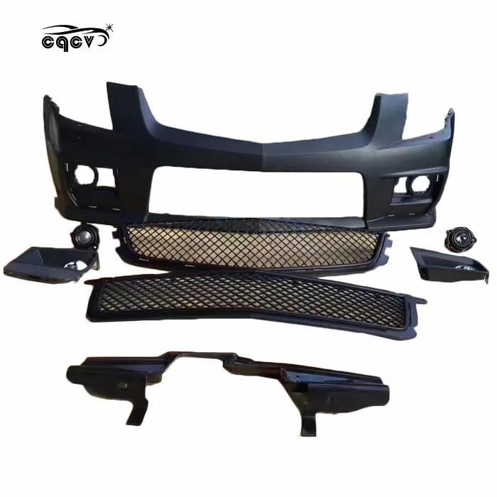 

Body kit for Cadillac CTS in CTSV style auto parts plastic material front bumper and exhaust tips facelift car accessories