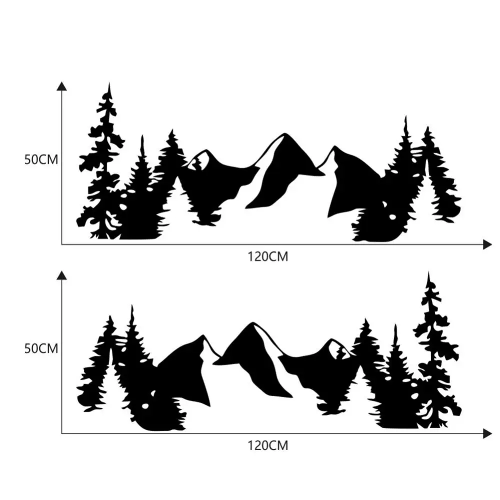 

2Pcs PVC Waterproof Mountain Car Auto Side Door Window Decorative Sticker Decal Vinyl Art Sticker Rear Window Decor Car Sticker