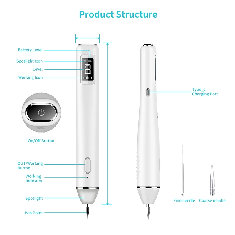 

Laser Plasma Pen Freckle Remover Machine LCD Removal Mole Dark Spot Remover Skin Wart Tag Tattoo Remaval Tool Beauty Salon