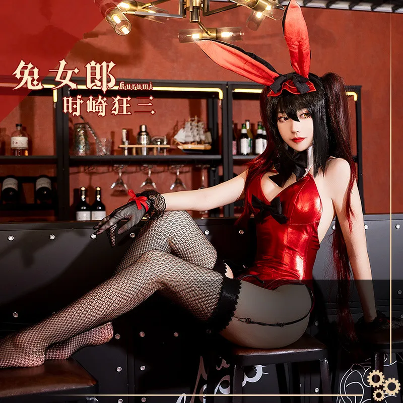 Маскарадный Косплей свидание токисаки Куруми Женский костюм кролика для косплея