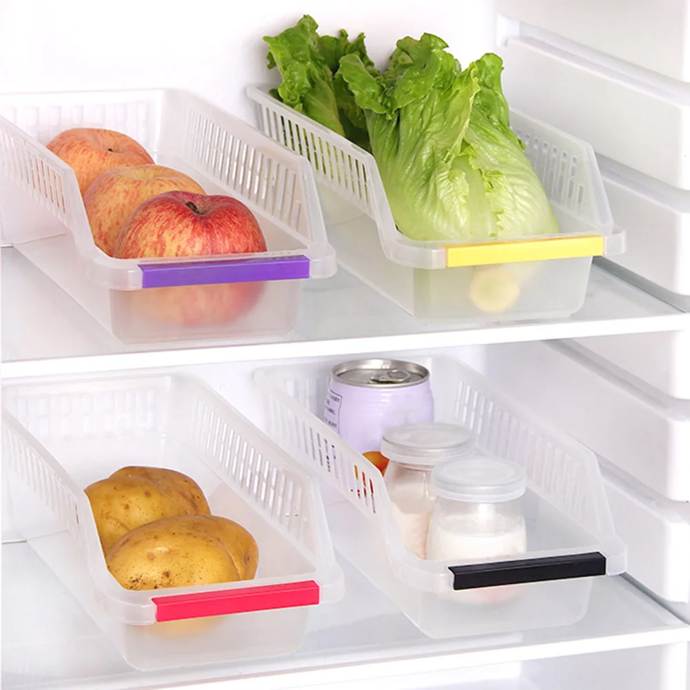 

Plastic Transparent Refrigerator Sundries Storage Box Household Convenient Food Sorting Box