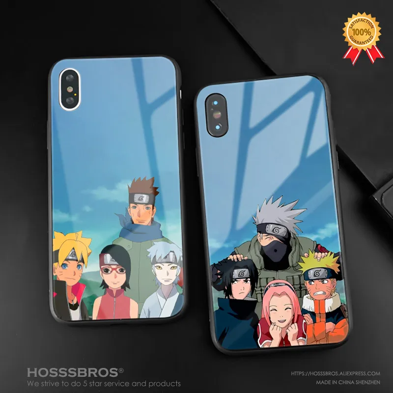 Boruto Naruto старый команда 7 Coque стекло Мягкий силиконовый чехол для телефона чехол для iPhone 6 6s 7 8 Plus X XR XS 11 Pro max