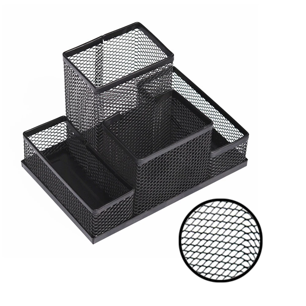 Металлический Настольный органайзер комбинированная ручка-карандаш держатель значка складские принадлежности линейка офисные школьные принадлежности большая емкость простой