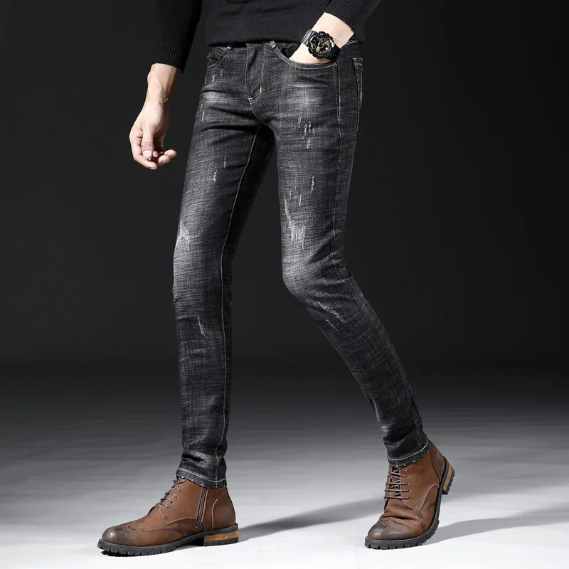 Мужские классические узкие блестящие винтажные ковбойские джинсы Pantalones Hombre