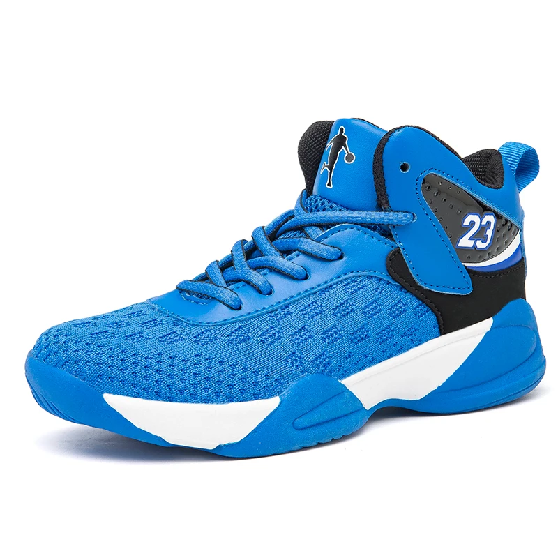 Баскетбольная обувь для мальчиков дышащая спортивная с сеткой детей детские