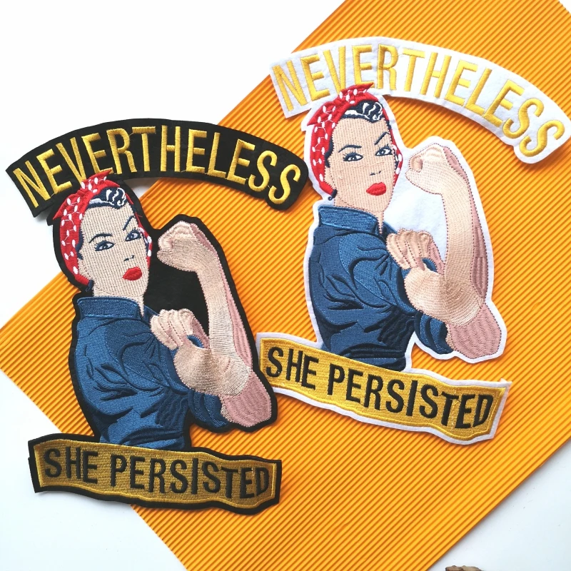 Вышитая большая женская нашивка на лицо для куртки буквы женщин и девочек Значки