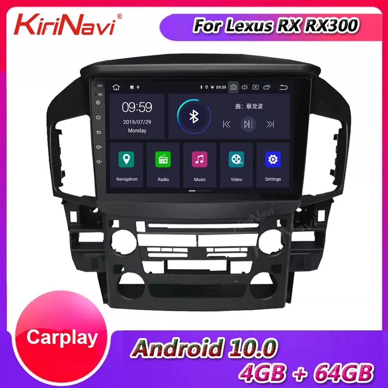 

KiriNavi Touch Screen 9'' Android 10.0 Car Radio For Lexus RX RX300 RX330 Car Dvd Multimedia Player GPS Navigation 4G 1998-2003