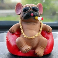 creative and high quality car decorations domineering sofa dog car interior decorations bully dog smoking car personalized decor