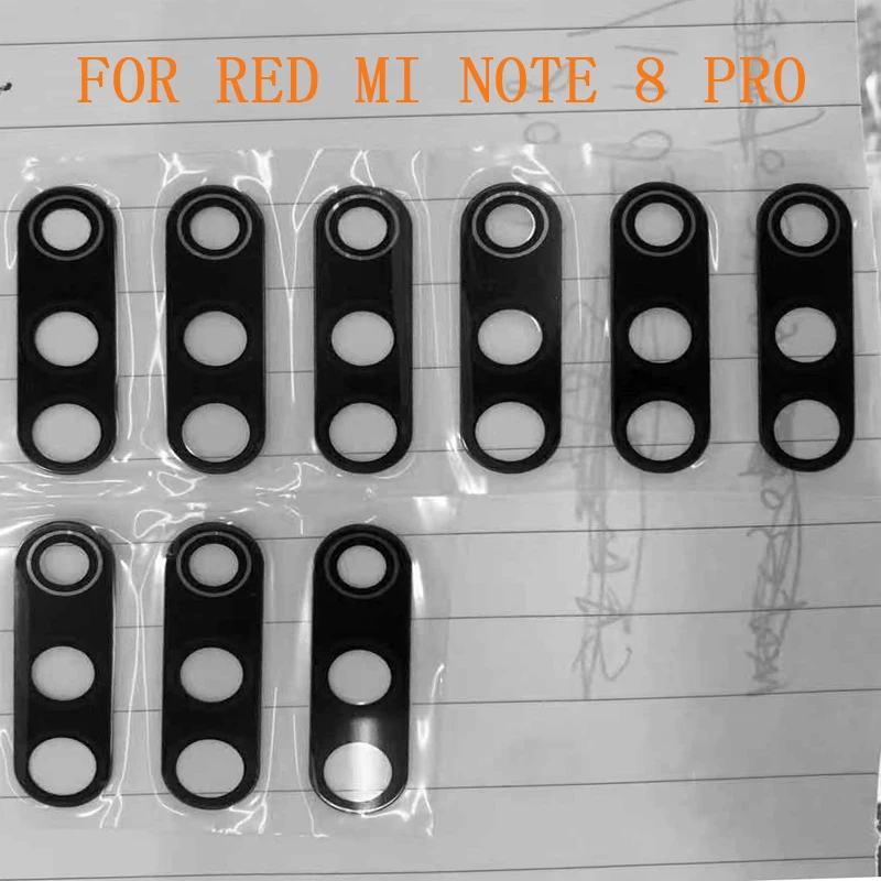 

Electermi Free Shipping 10/30 50pcs Glass Camera Lens With Glue Sticker Replacement For Xiao mi Redmi NOTE 8 PRO