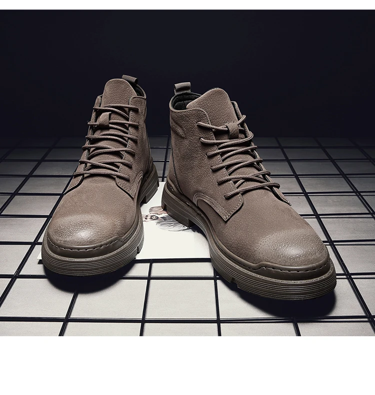 Настоящие новые Брендовые мужские ботинки; Martens; теплая зимняя обувь; мужские мотоциклетные ботильоны; doc martins; сезон осень-зима; мужские оксфорды