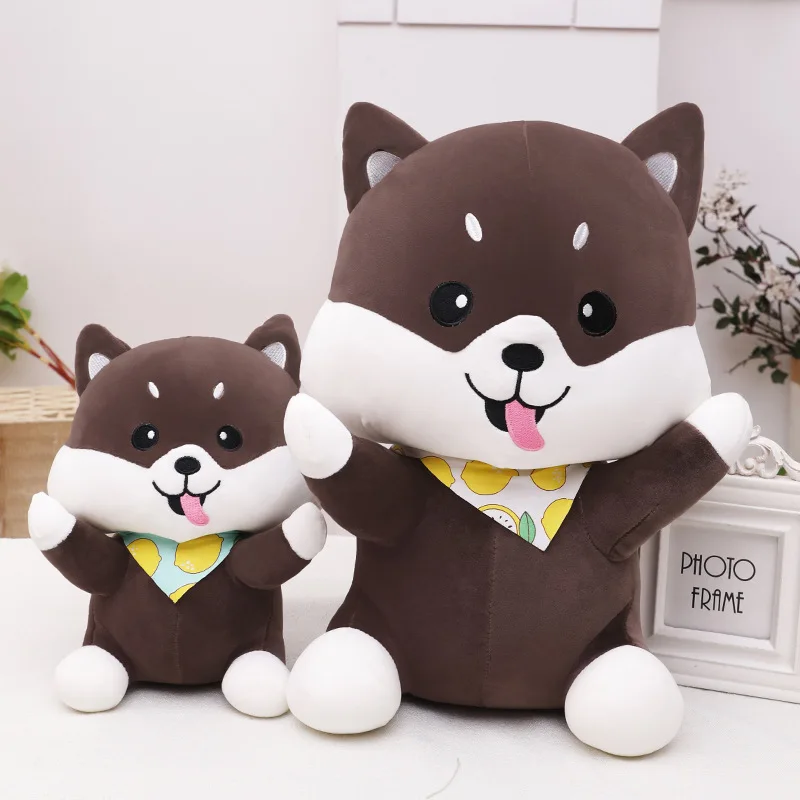 

Happy Brown Husky Dog Plush Stuffed Toys Children Toys Soft Pillow Plushie Kawaii Room Decor Children Kids Friend Birthday Gift