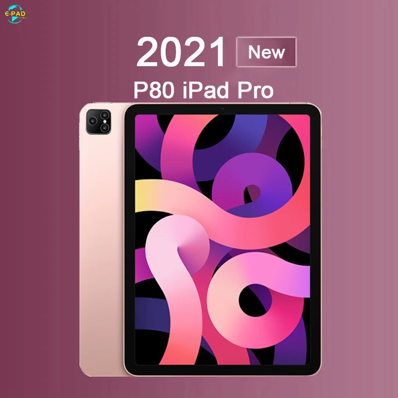 

Планшет P80 iPad Pro, 8 дюймов, 6 ГБ ОЗУ 128 Гб ПЗУ, планшет Android 10,0, планшеты с двумя SIM-картами, планшеты с функцией телефонных звонков, GPS, Google Play