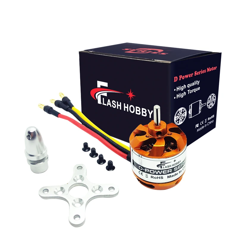 

FLASHHOBBY D2826 2826 930KV 1000KV 1400KV 2200KV Brushless Motor For RC Airplane Remote Control Model rc boat plane