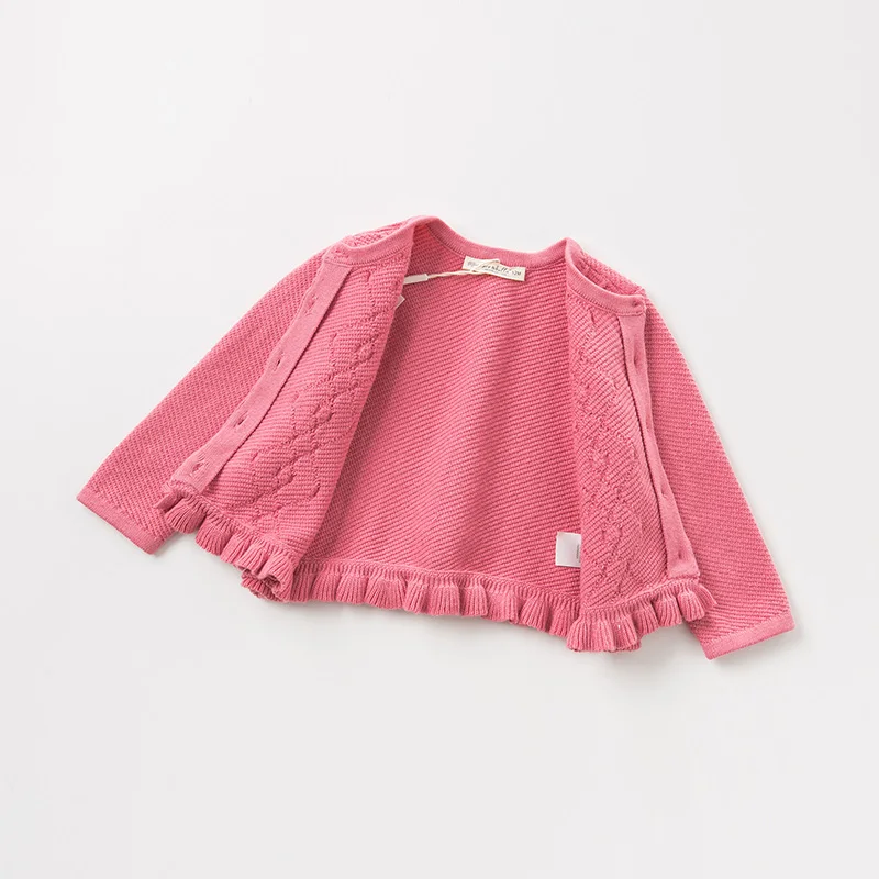 Детский трикотажный кардиган с рюшами осень | Детская одежда и обувь