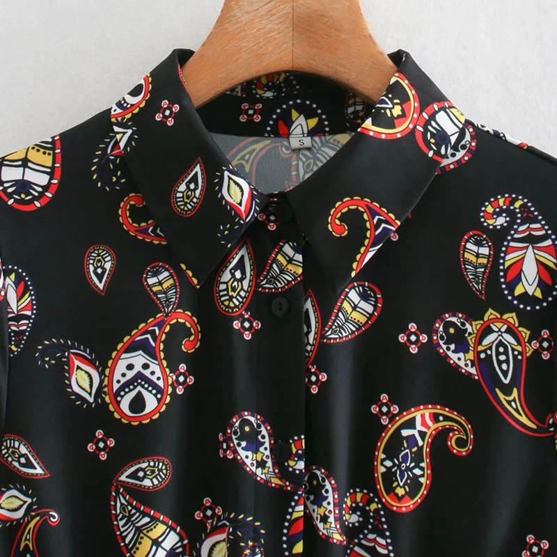 

Women Dress Vintage Za Geometric Print Sashes A-Line Shirt Dress Mini Long Sleeve Elegant Party Dress Mujer Vestidos