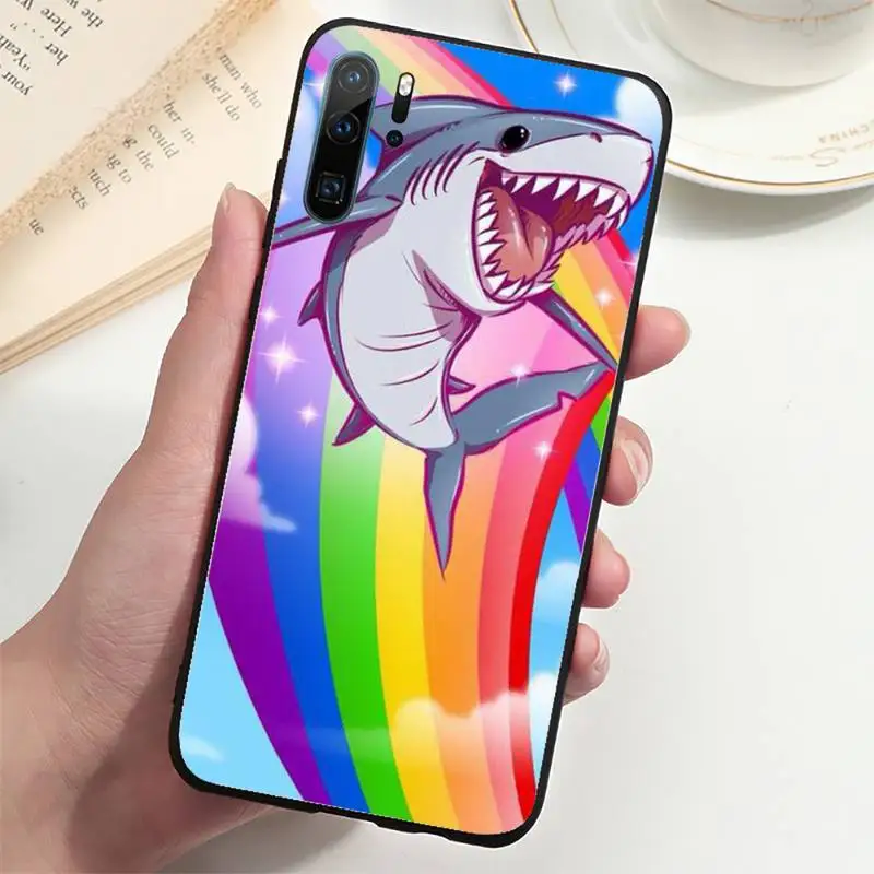 

funny shark Phone Case For honor 7 8 9 10 20 30 A X S lite pro PLAY Cover Fundas Coque