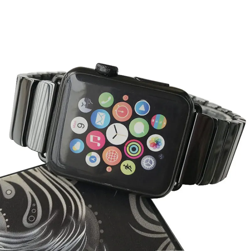 Ремешок Jeathus для часов apple watch Series 1 2 3 керамический ремешок iwatch 38 42 мм с застежкой