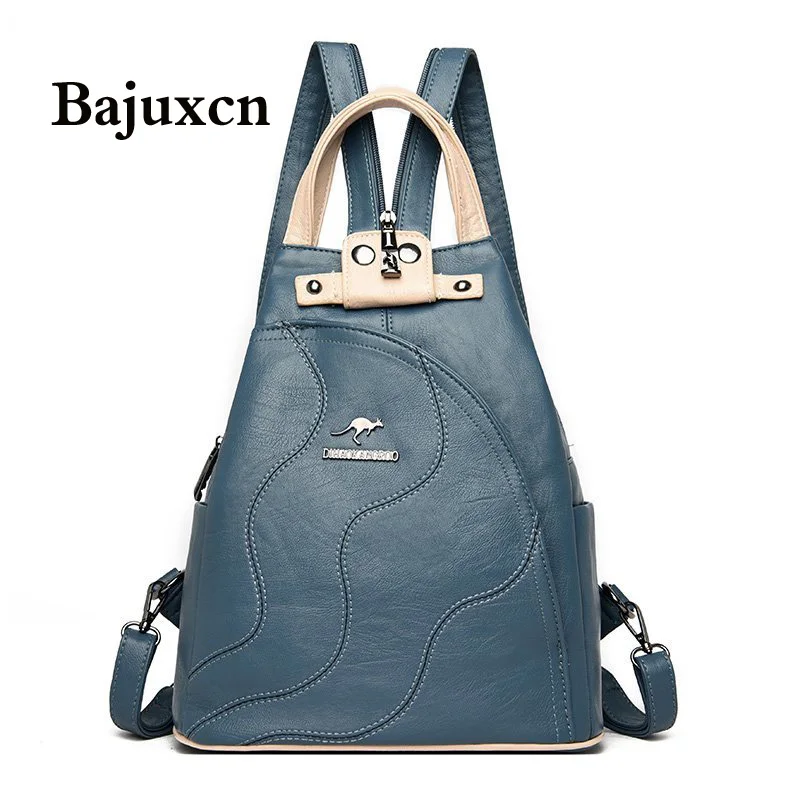 

2021 new Women Leather Backpacks Fashion Shoulder Bag Female Backpack Ladies Travel Backpack Mochilas School Bags For Girls