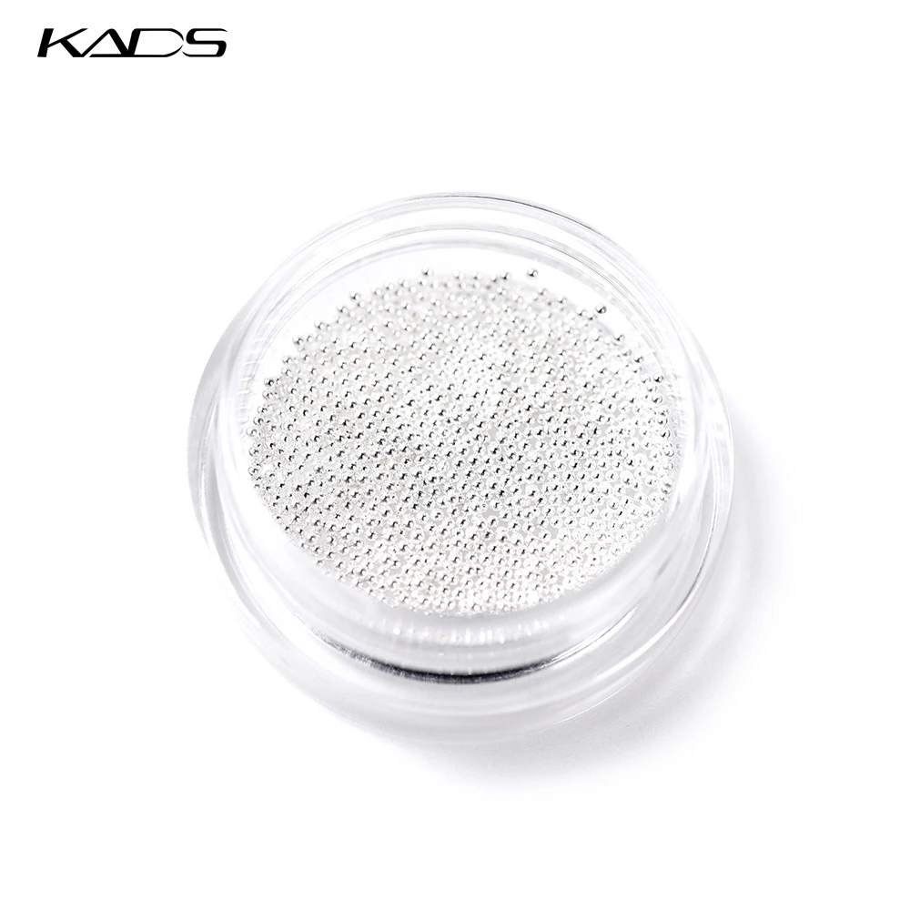 Kads 1000 шт./упак. мини бисер серебряный стальной шарик прелести 3д горный хрусталь
