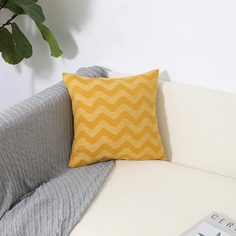 

Moroccan Style Wave Cushion Decorative Throw Pillow Soft Cozy Bed Sofa Cushion Faux Fur Nordic Home Decor