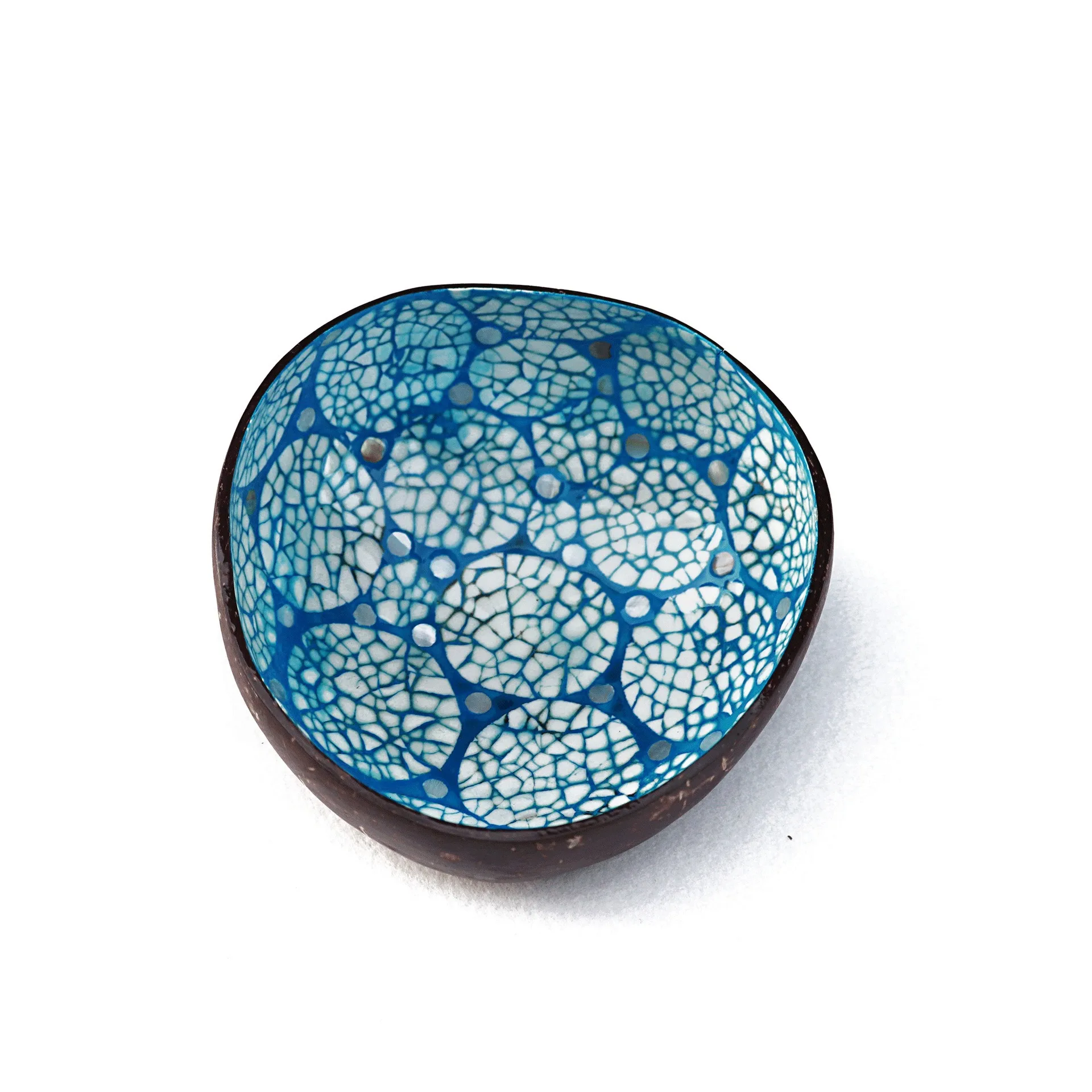Bohemian Colorful Painted Porch Key Storage Tray Coconut Shell Bowl Display Board Jewelry Necklace Earrings Decoration Organizer | Дом и сад