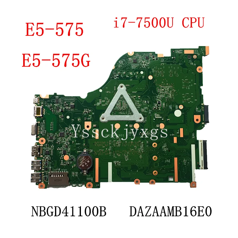 Новый DAZAAMB16E0 для ACER E5 575 575G материнская плата ноутбука F5 573 573G с i7 7500U Процессор GT940MX