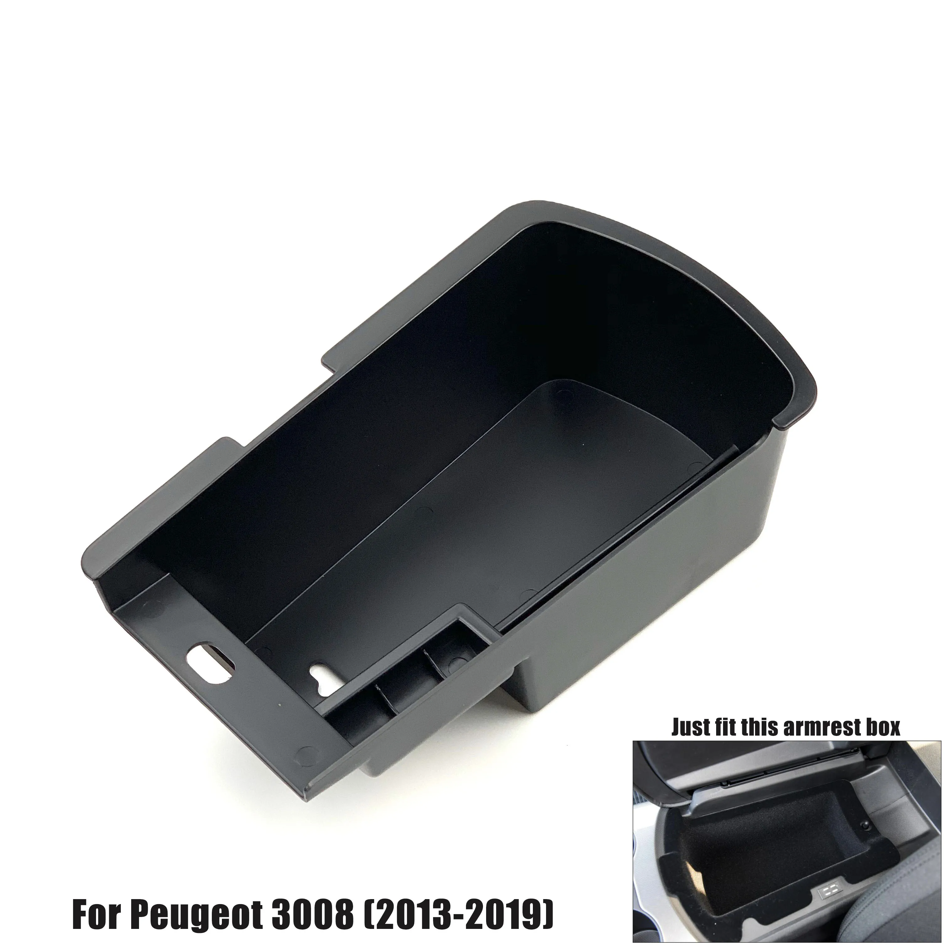 

Car Armrest Storage Box For Peugeot 308 408 2008 3008 4008 5008 DS7 Center Console Container Storage Organizer car Accessories