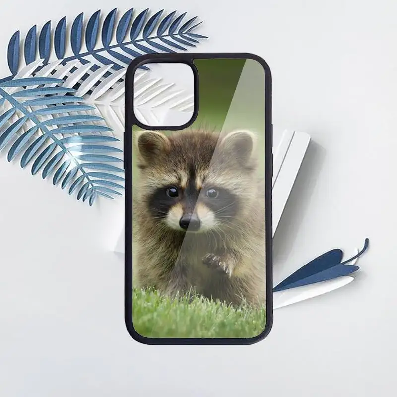 

animal Raccoon Phone Case for iPhone 11 12 pro XS MAX 8 7 6 6S Plus X 5S SE 2020 XR Hard PC
