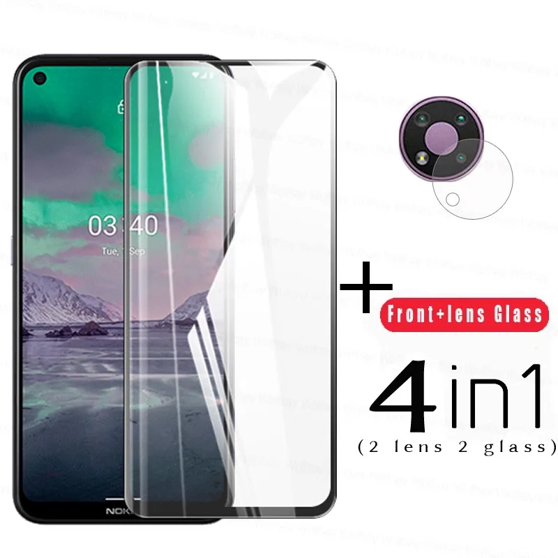 Vidrio templado para Nokia 3,4 de cristal para Nokia 3,4, 5,4, 8,3, 5,3, 7,2, 6,2 de la cubierta completa Protector de pantalla para Nokia 3,4 de cine de la lente-0