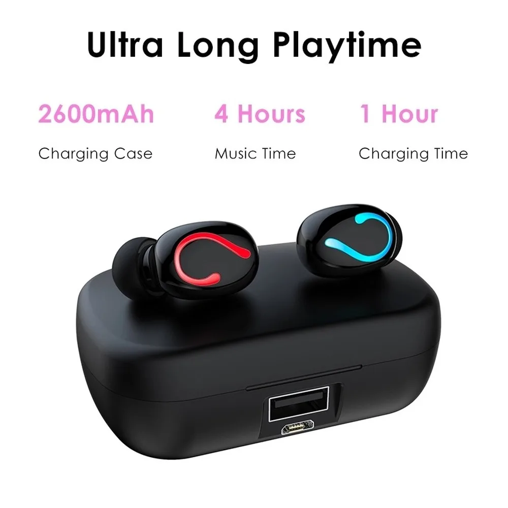 Q82 Bluetooth 5 0 наушники с цифровым дисплеем мини беспроводная стерео игровая