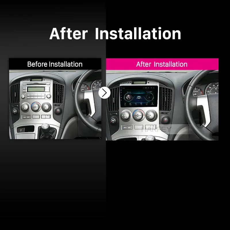 Автомобильный радиоприемник Harfey 9 дюймов Android 8 1 для Hyundai H1 2010 2014 Bluetooth Wi Fi HD