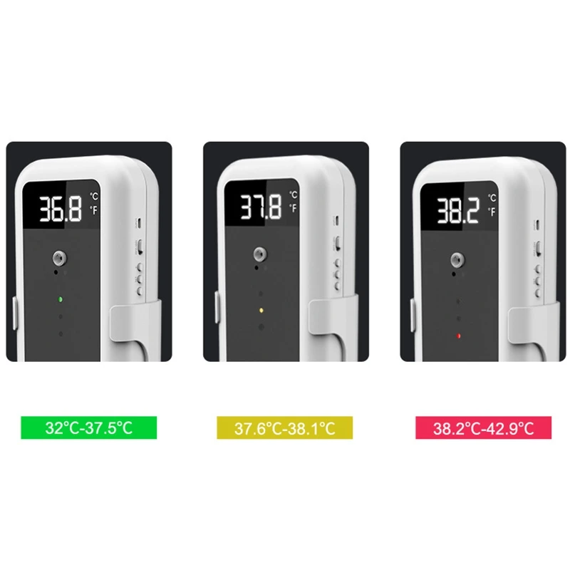 

Wall-Mounted Automatic Infrared Sensor Temperature Measurement Spray Soap Dispenser, Use in Offices, Schools, Communitie