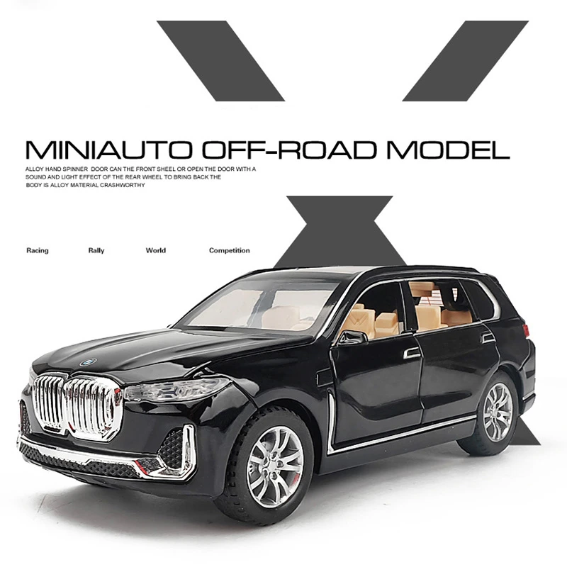 

Alloy Toys Cars 1/32 Metal Die-Casting NEW BMW-X7 SUV Car Model Sound And Light Back Luxury Car Children Gifts Kid's Cars