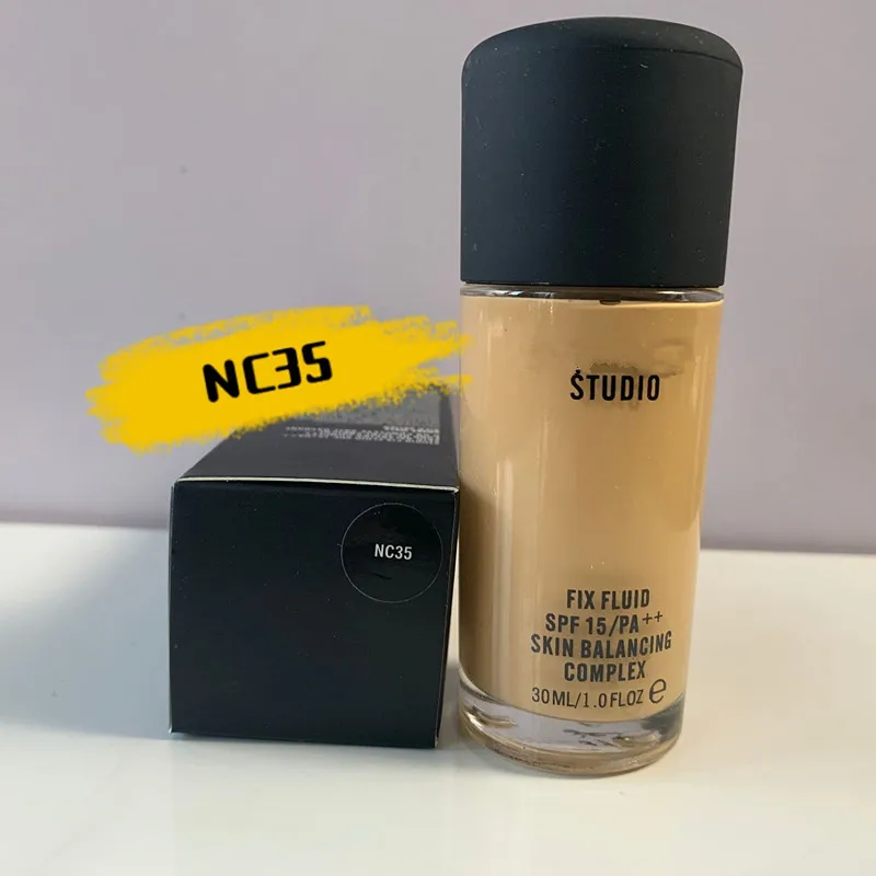 New 30ml Foundation Soft Matte Long Wear Oil Control Concealer Liquid Foundation fix fluid spf15/PA+ SKIN BALANCING COMPLEX