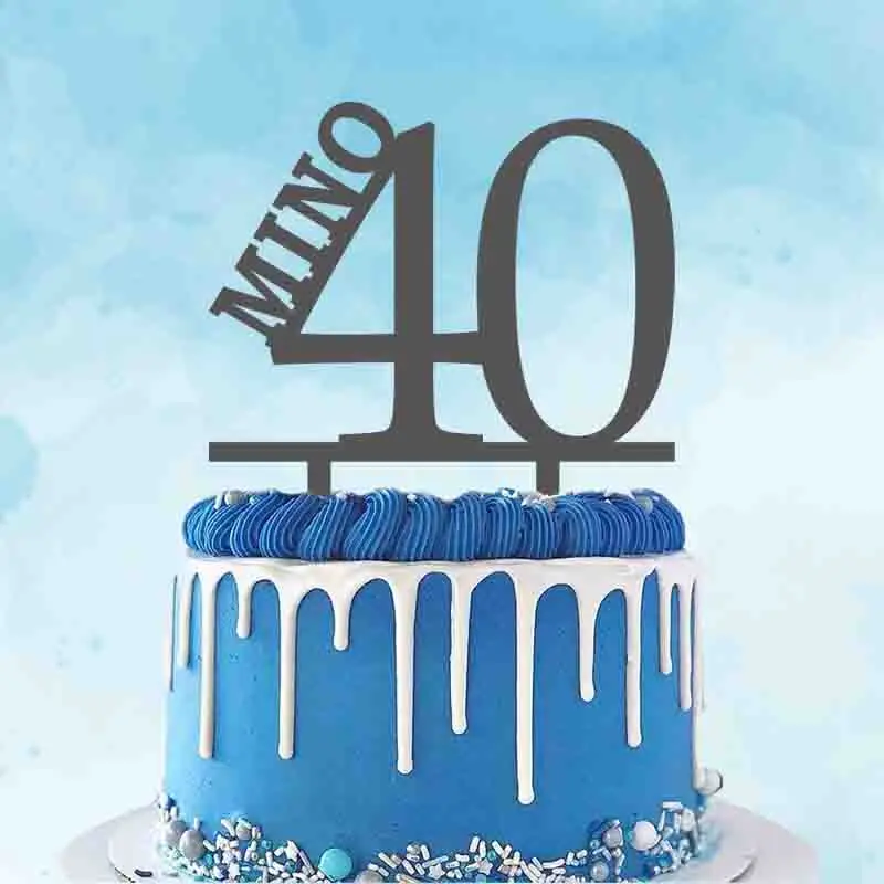 

Personalized Birthday Cake Topper Custom Name Age 40th Birthday Party Cake Decoration Topper