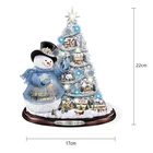 Рождественская елка, наклейки на окна, праздничный декор, вращающаяся скульптура, украшение поезда, настенные наклейки, Рождественская зимняя домашняя мебель