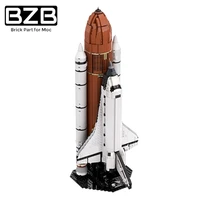 bzb moc space shuttle launch center launch platform creative rocket aircraft building block model kids toys diy brick best gifts