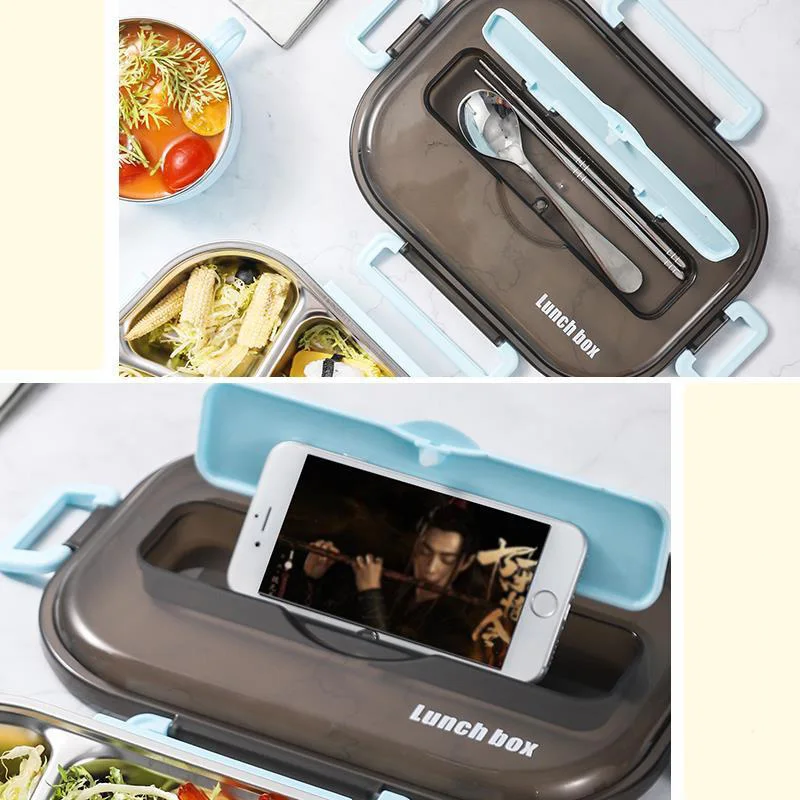 Герметичный изоляционный Ланч бокс из нержавеющей стали для микроволновой печи