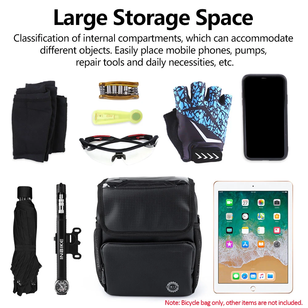 

Tosuod Waterproof Bike Bag Large Capacity Handlebar Front Tube Bag Bicycle Pocket Shoulder Backpack Cycling Bike Accessories