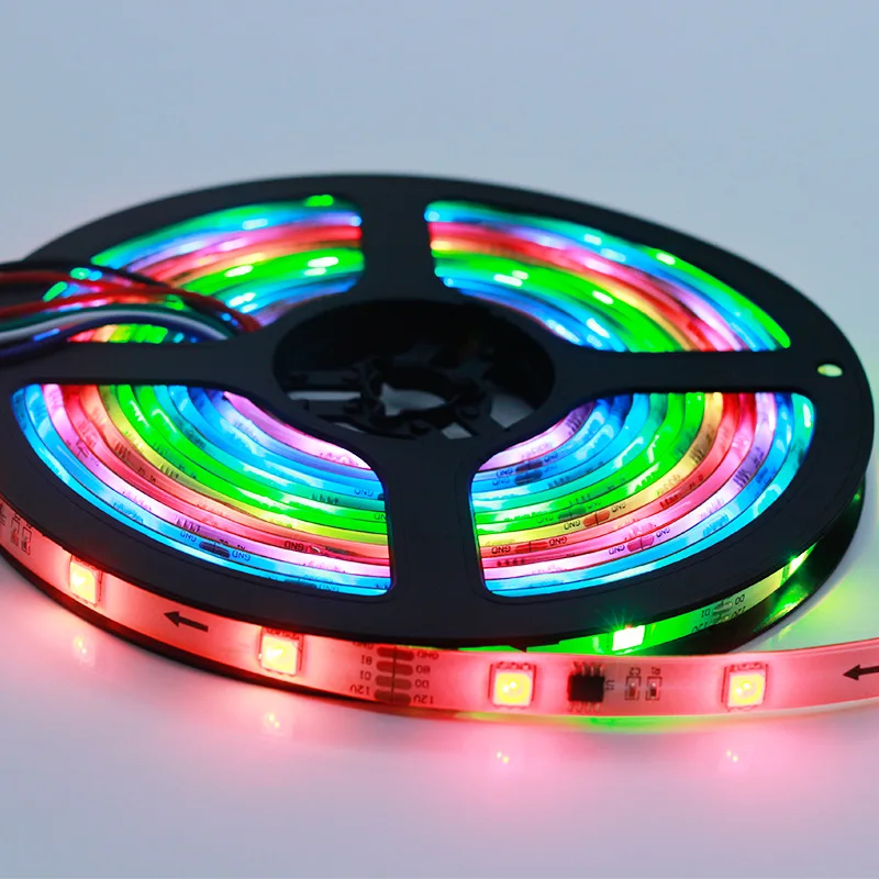 12 В 30 светодисветодиодный s/m TM1934 RGB пиксельсветодиодный Светодиодная лента 5050 SMD