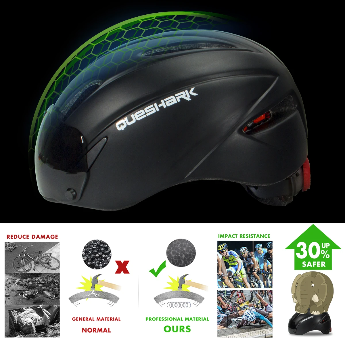 QUESHARK Мужской Женский велосипедный шлем MTB дорожный велосипед для езды на