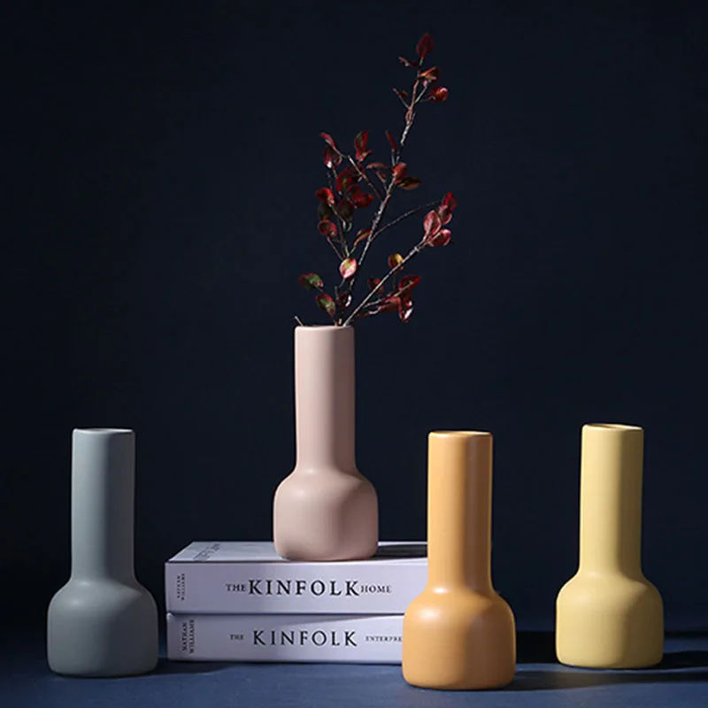

Morandi vases Creative geometry taper shape vivid colors design sense bright warm Home Decoration gift for valentine birthday