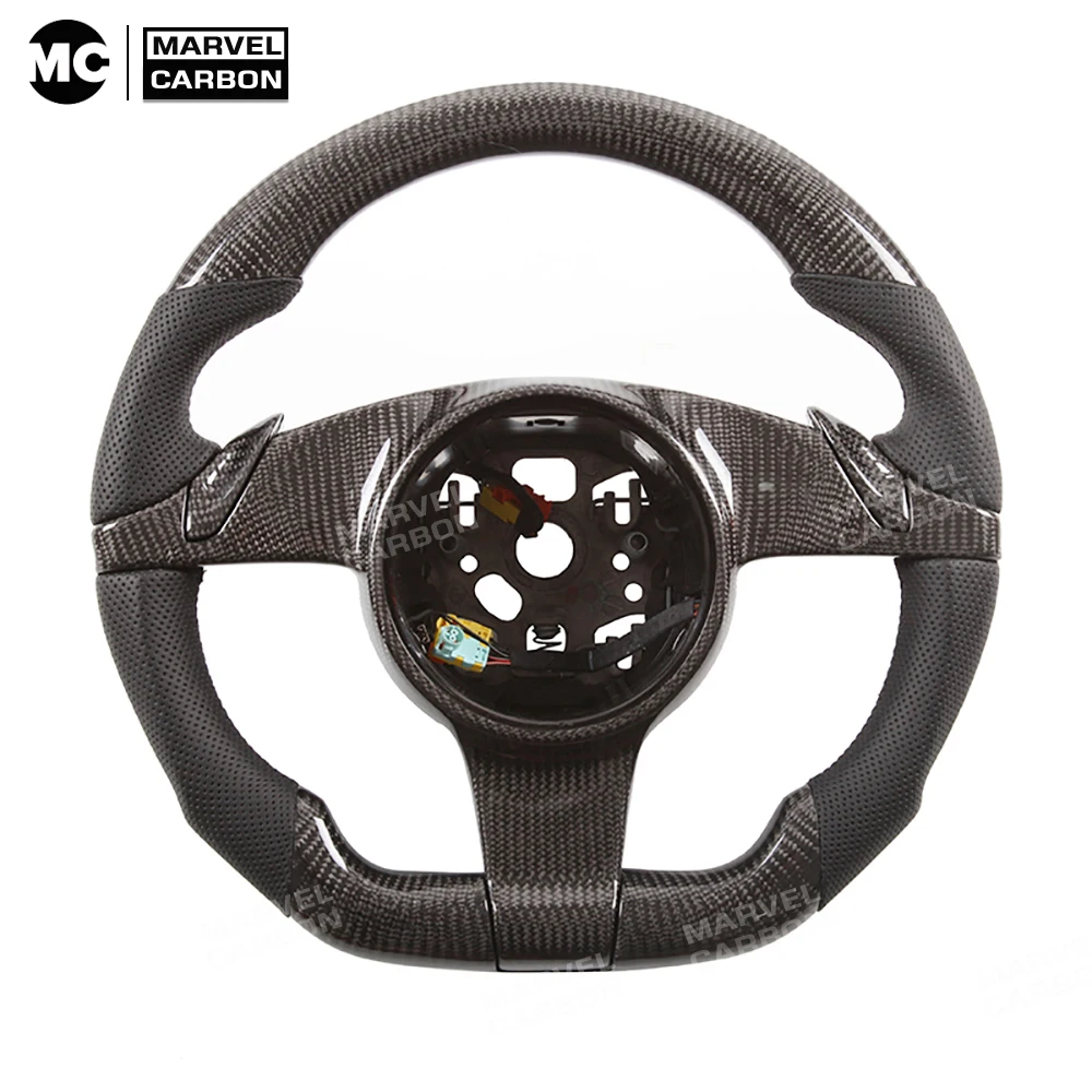 

100% Genuine Carbon Fiber Steering Wheel for Porsche 911 Cayenne Macan Panamera Taycan Boxster Cayman Spyder Tycan Panamera GTS