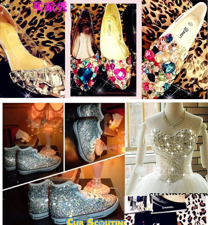 Квадратные прозрачные стеклянные пуговицы для шитья с плоской задней